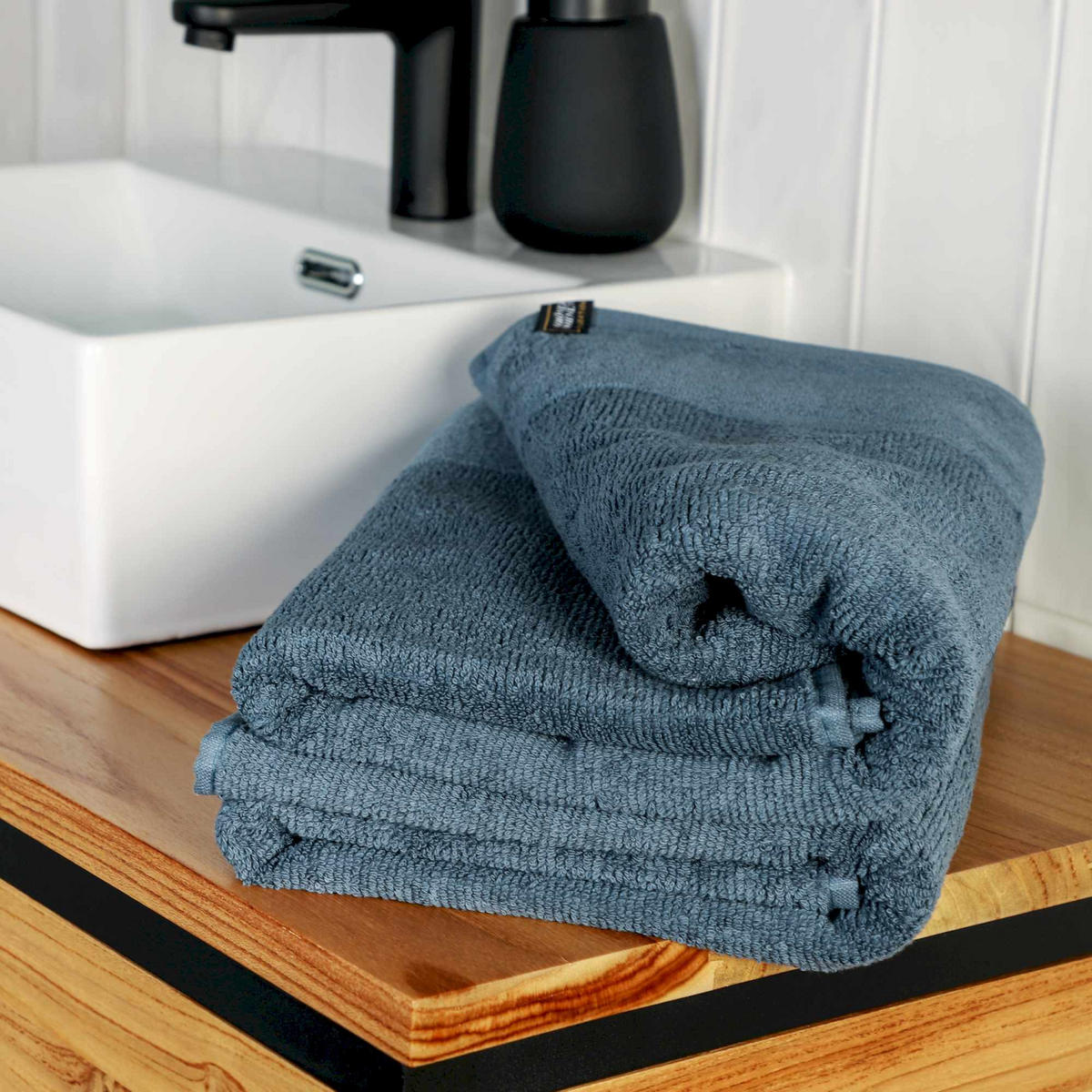 BADETUCH SENSE-2 - Blau, Textil (100/150cm) - Schöner Wohnen