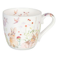 KAFFEEBECHER Victoria Lowe Spring Bunnies - Naturfarben, Keramik (0.33L) - Könitz
