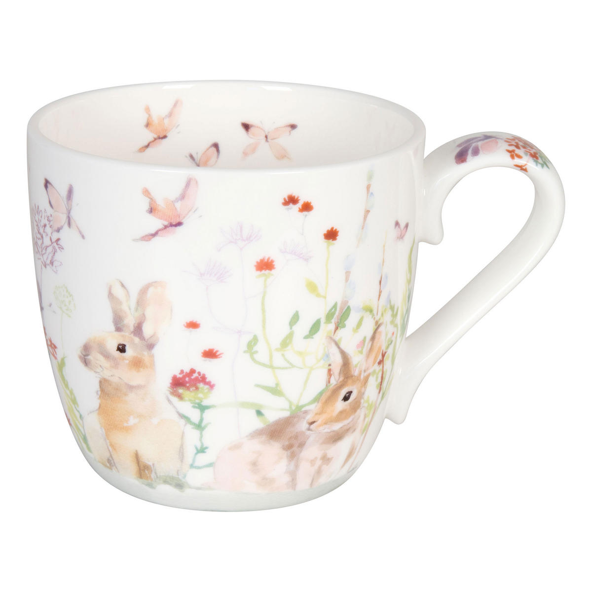 KAFFEEBECHER Victoria Lowe Spring Bunnies - Naturfarben, Keramik (0.33L) - Könitz