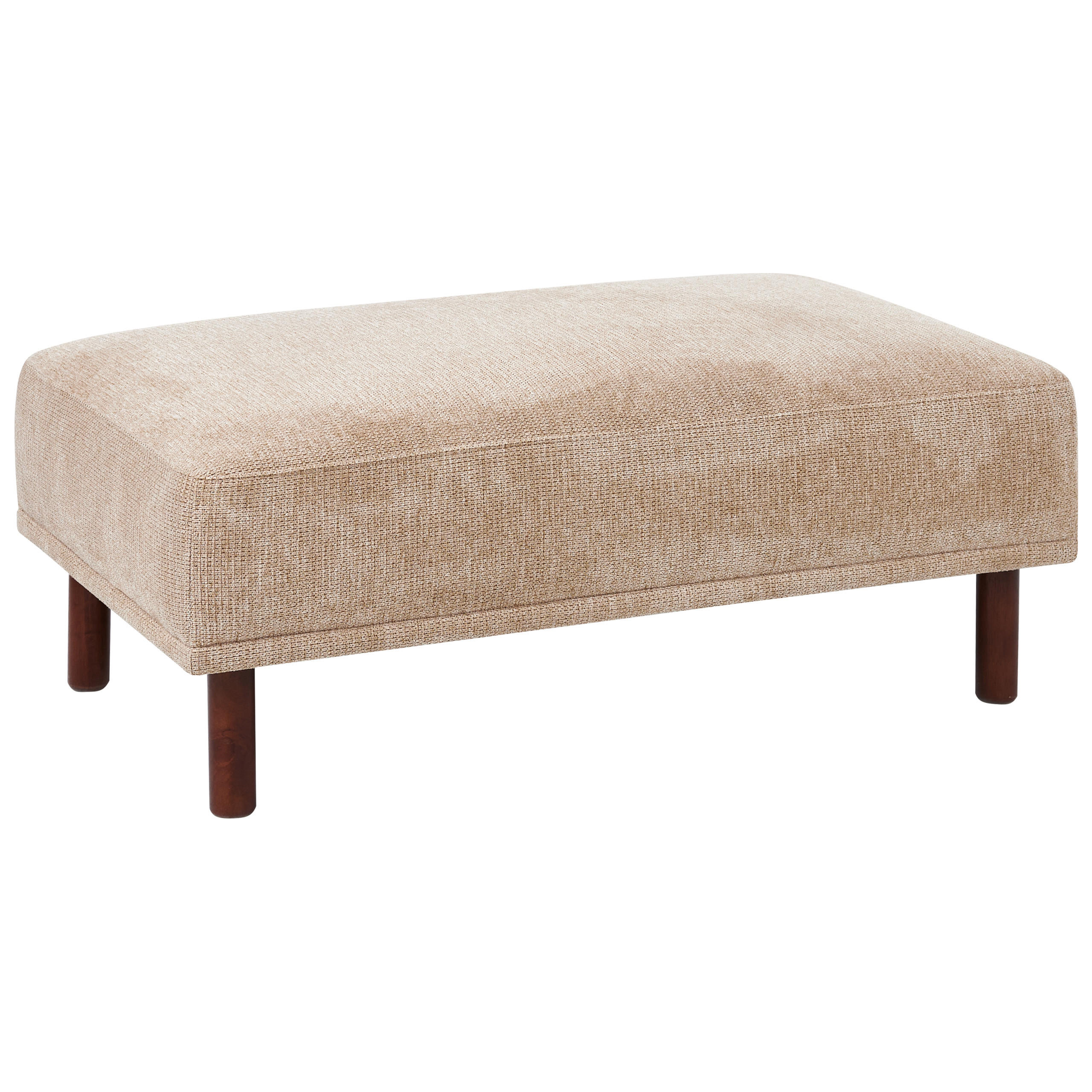 OTTOMANE Stoff Beige Holt - Beige, Textil (112/44/67cm) - Beliani