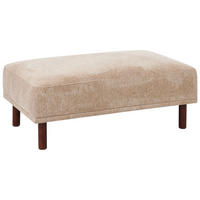 OTTOMANE Stoff Beige Holt - Beige, Textil (112/44/67cm) - Beliani