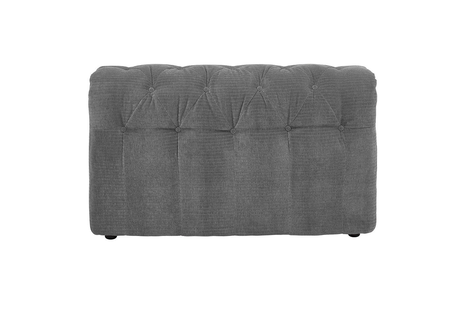 SOFA SITZELEMENT SEPHI Grau Cord - Schwarz/Grau, Kunststoff/Textil (107/62/27cm) - KAWOLA
