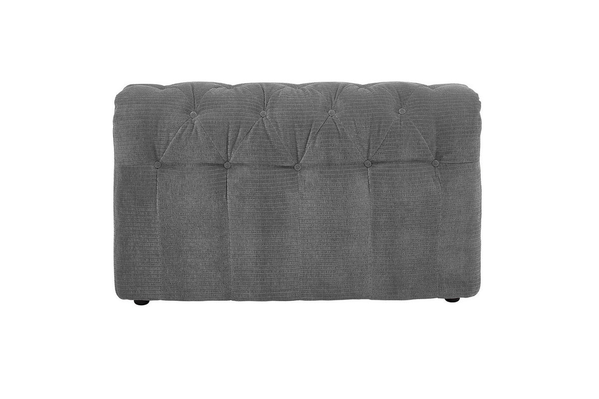 SOFA SITZELEMENT SEPHI Grau Cord - Schwarz/Grau, Kunststoff/Textil (107/62/27cm) - KAWOLA