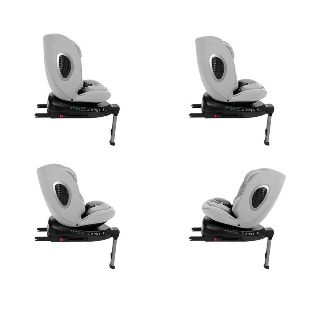 KINDERSITZ i-Rove i-Size dunkelgrau (40-150 cm) Isofix, Stützbein, Körperkissen - Grau, Kunststoff (45/50/60cm) - Kikka boo