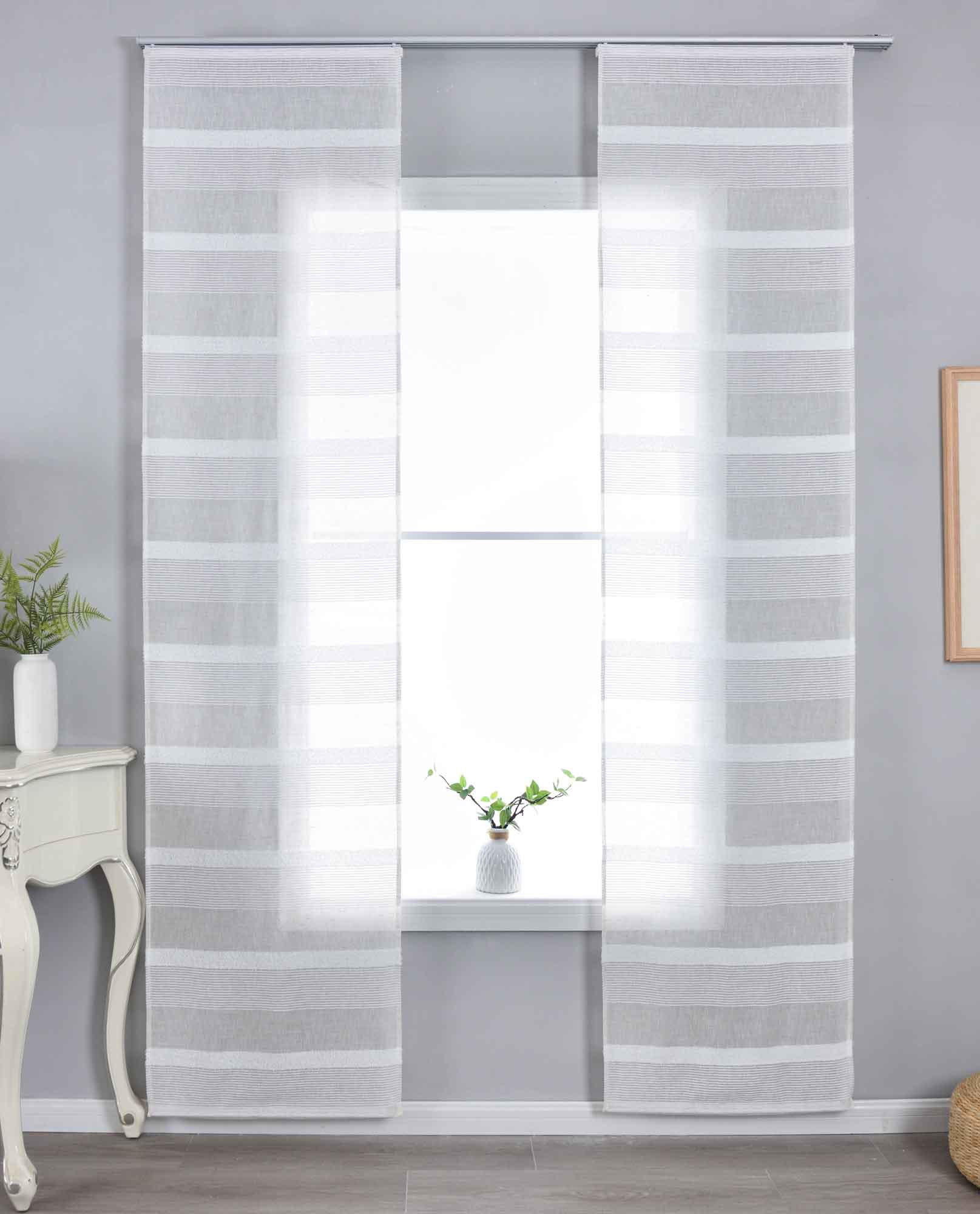 SCHIEBEVORHANG 2ER SET »Halle« HxB 245x60 cm Natur - Naturfarben, Textil (60/245cm) - Gardinenbox