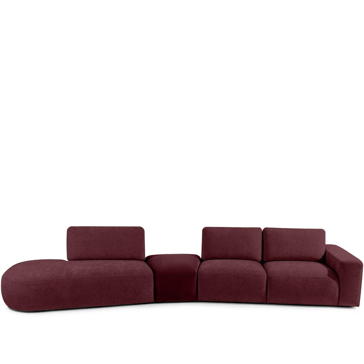 5-SITZER ECKSOFA ZUCCO Chenille links, Violett - Violett, Textil (430/84/105cm) - KONSIMO®