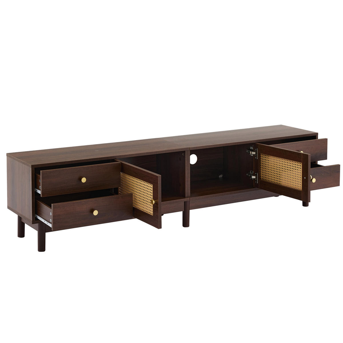 KOMODA rjava 180×35×44 cm - rjava, leseni material (35/44/180cm) - Urban Meuble