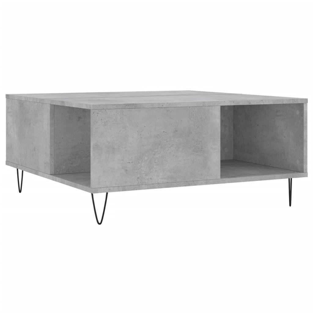 COUCHTISCH Betongrau 80x80x36,5 cm Holzwerkstoff - Grau, Holzwerkstoff (80/80/36.5cm) - furnicato