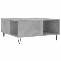 COUCHTISCH Betongrau 80x80x36,5 cm Holzwerkstoff - Grau, Holzwerkstoff (80/80/36.5cm) - furnicato