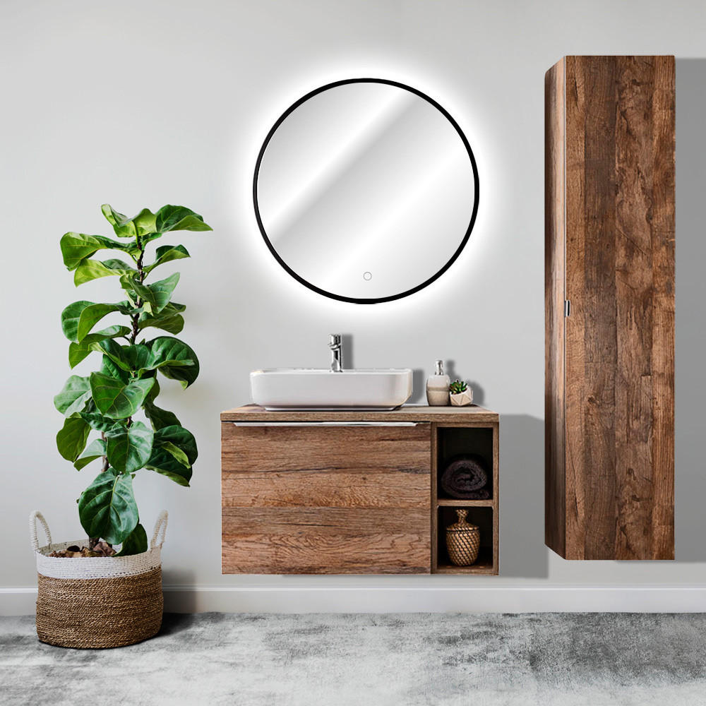 BADMÖBEL-SET 7-TLG. Puebla-56 - Braun, Holzwerkstoff (130/200/46cm) - Lomado