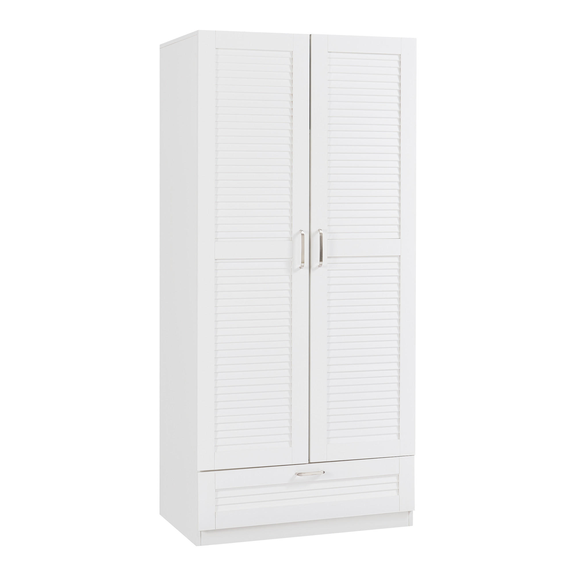 KLEIDERSCHRANK Finning - Weiß, Holzwerkstoff (80/176/52cm) - [en.casa]