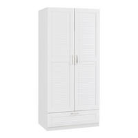 KLEIDERSCHRANK Finning - Weiß, Holzwerkstoff (80/176/52cm) - [en.casa]