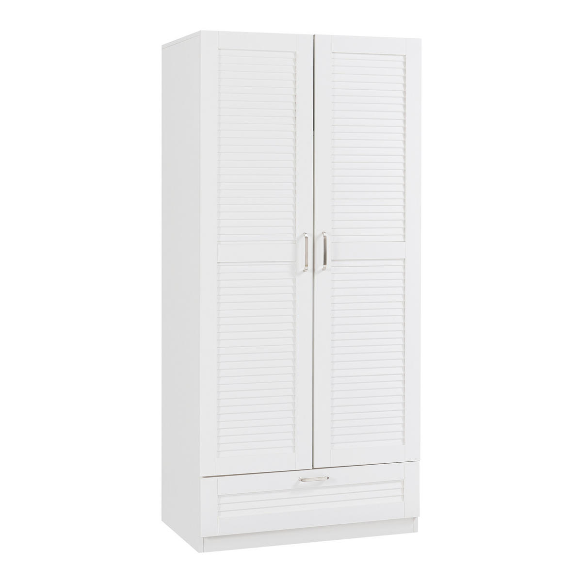 KLEIDERSCHRANK Finning - Weiß, Holzwerkstoff (80/176/52cm) - [en.casa]