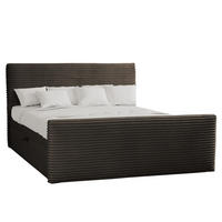 BOXBETT Mit Bettkasten Und Topper TRENTO Stoff Plüsch Cord 120x200 cm Braun H3-Bonell - Braun, Holz/Textil (120/200cm) - Kaiser Möbel