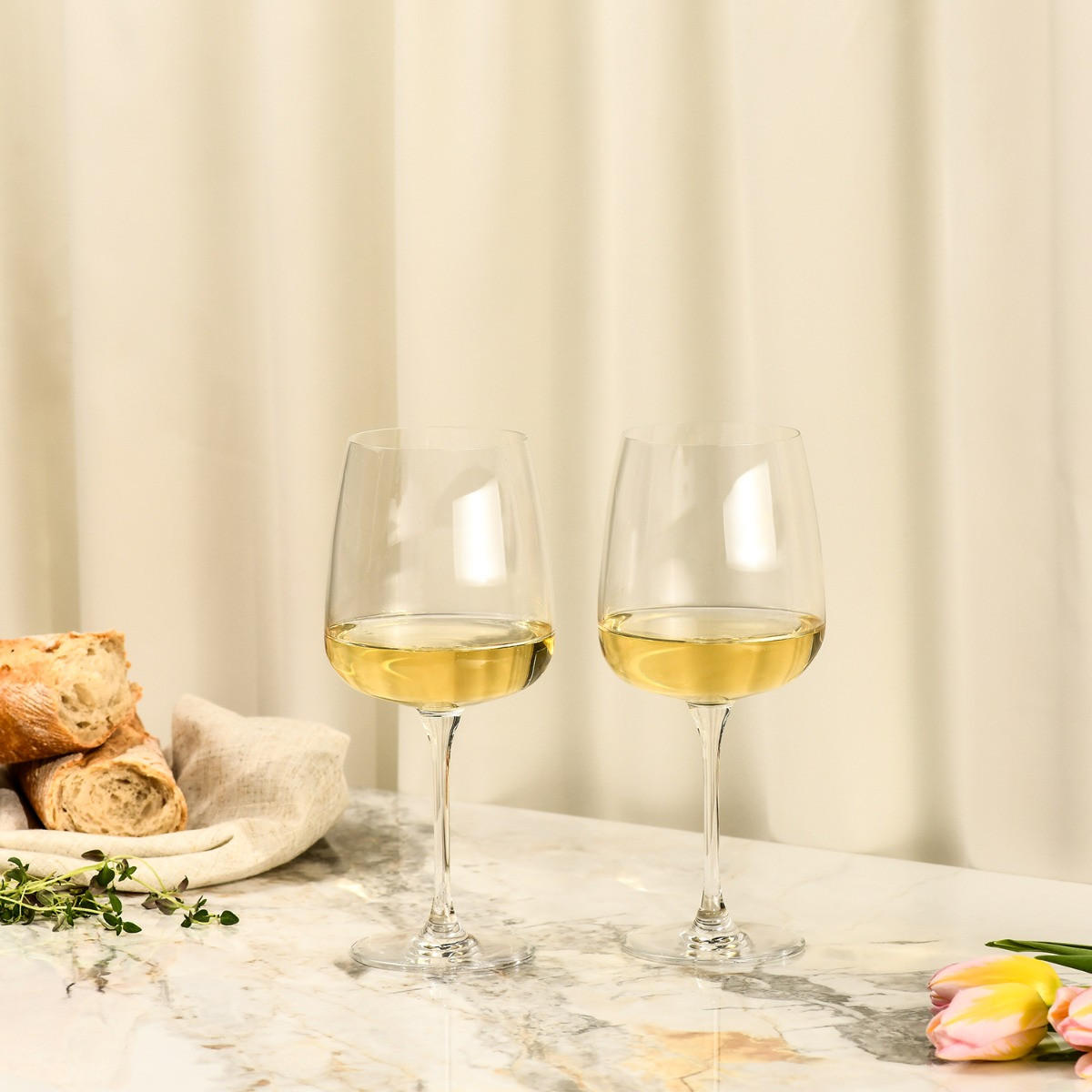 WEINGLÄSER MODERN, 4ER-SET, 650 ML - Transparent, Glas (0.65L) - Krosno Glass