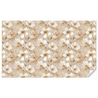 TAPETE - Blumen - künstlerisch - Gold - 450x260 cm - Beige, Papier (450/260cm) - OnlyWow
