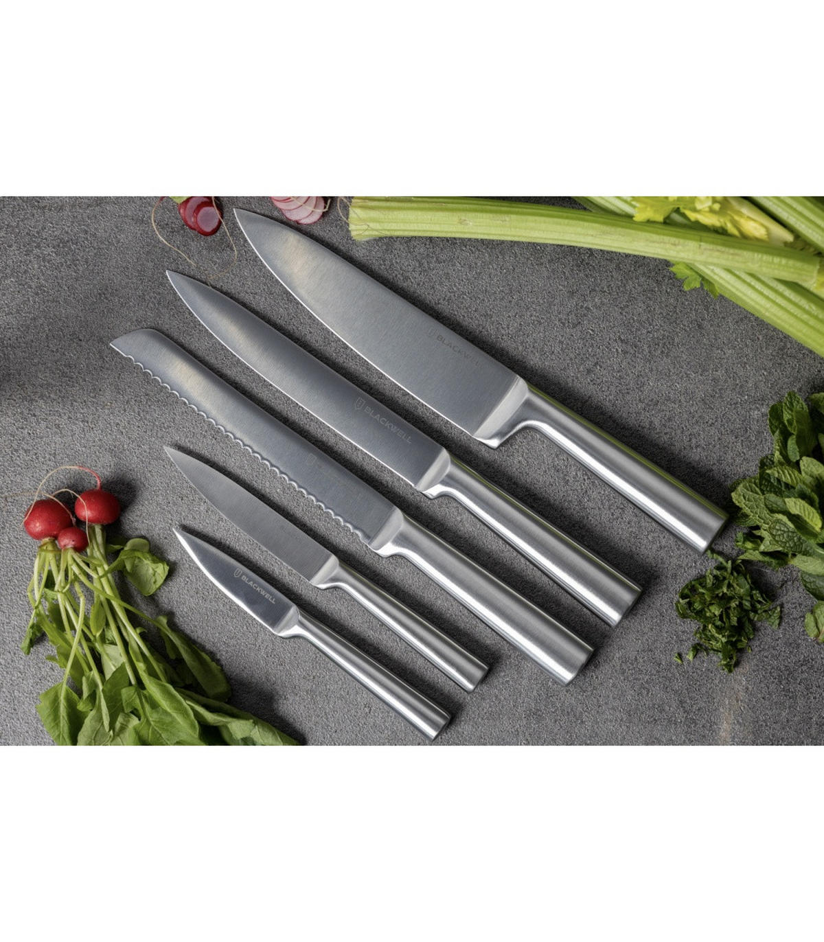 MESSERBLOCK 6-teilig - Schwarz, Metall (15/24/10cm)