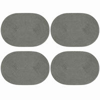 PLATZSET 4er Set Polypro Grau 45/30 cm - Grau, Kunststoff (30/45cm) - TiborTex