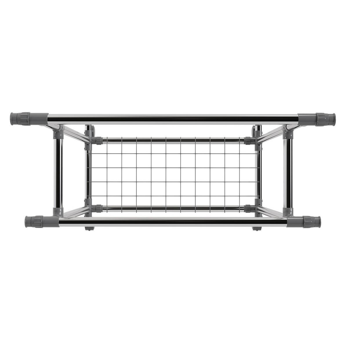 KLEIDERSTÄNDER silber 360° frei drehbare Räder - Silberfarben, Metall (153/160/43cm) - Juskys
