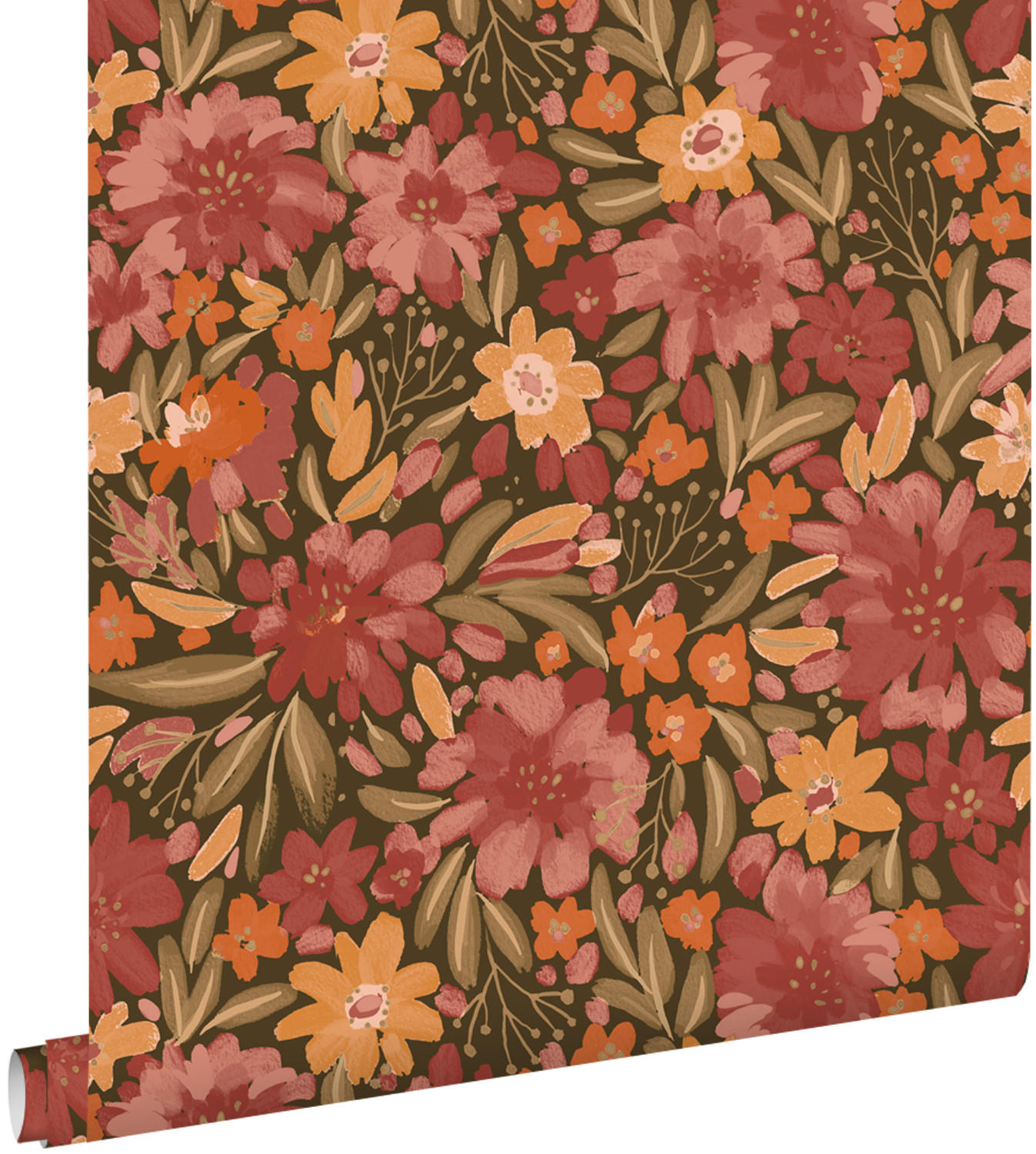 TAPETE Blumen 50 x 900 cm - Grün, Papier (50/900cm) - ESTAhome