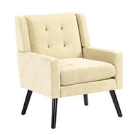 SESSEL 68/76/88 cm Beige aus Upholstered mit Tufting - Beige, Textil (76/88/68cm) - OKMYHOME