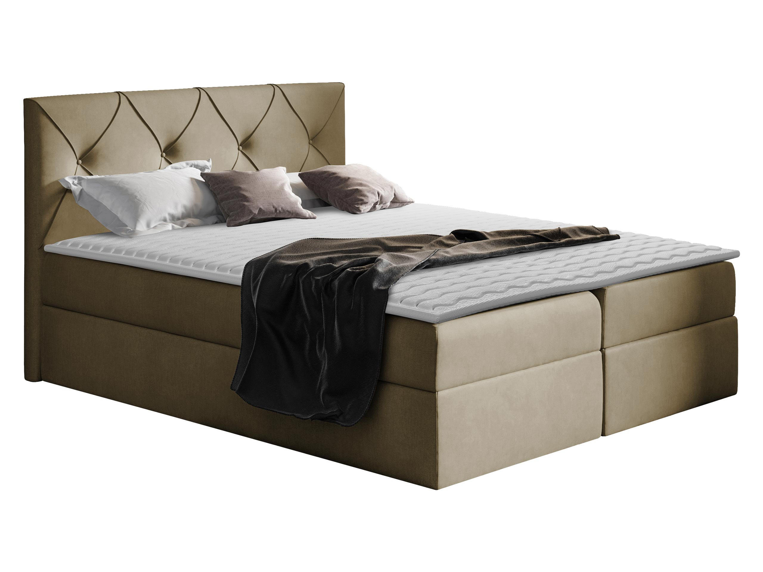 BOXBETT Crystal - Beige, Holz (140/200cm) - MIRJAN24