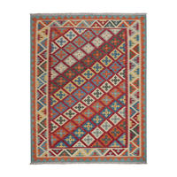 HANDWEBTEPPICH Kelim Gashgai Rot 198/158 cm Schurwolle - Rot, Textil (158/198cm) - Looma