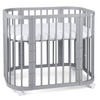BABYBETT GREY, 5in1 mit Matratze - Grau, Holz (65.5/92cm) - waldin