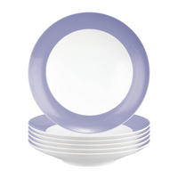 SUPPENTELLER Liberty Pure Colors Grape Purple ø 23,5 cm 6er Set - Lila, Keramik (23.6cm) - Seltmann Weiden
