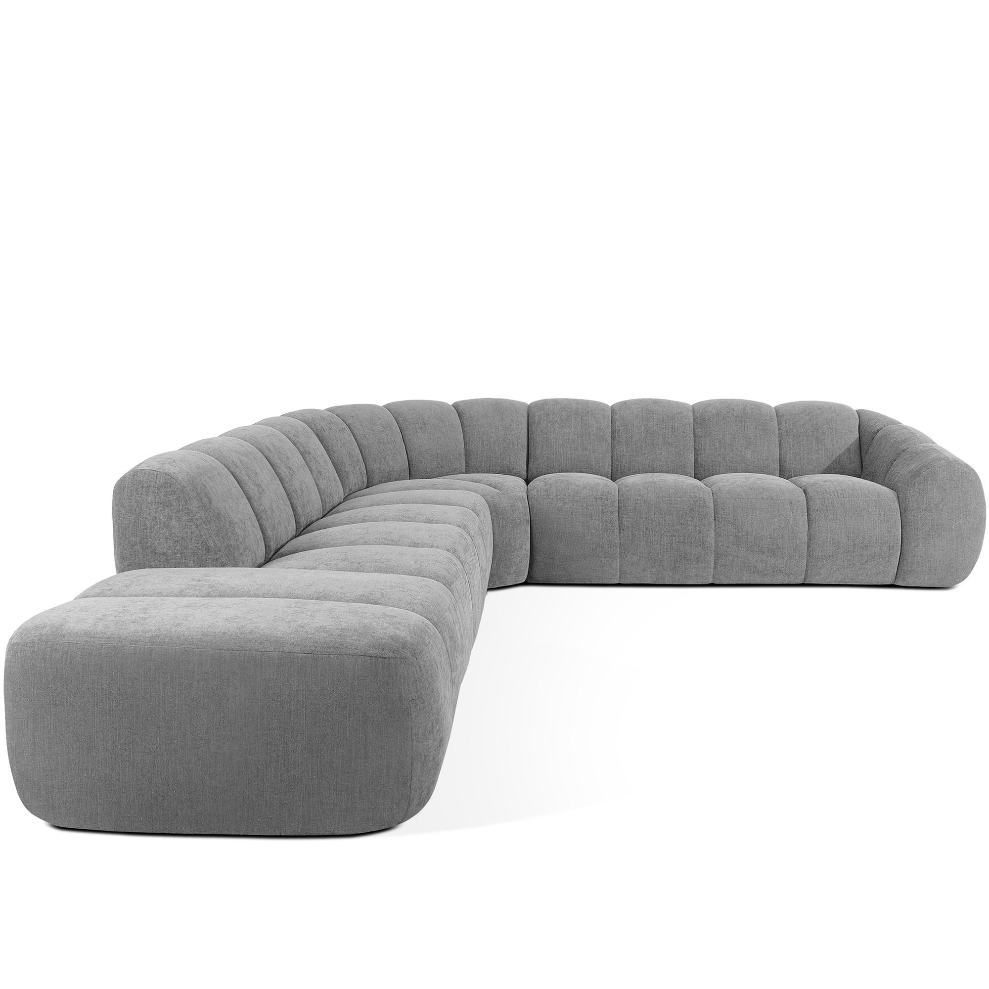 ECKSOFA LINKS FLAVA, hell Aschgrau - Hellgrau, Holz/Holzwerkstoff (310/354cm) - KONSIMO®