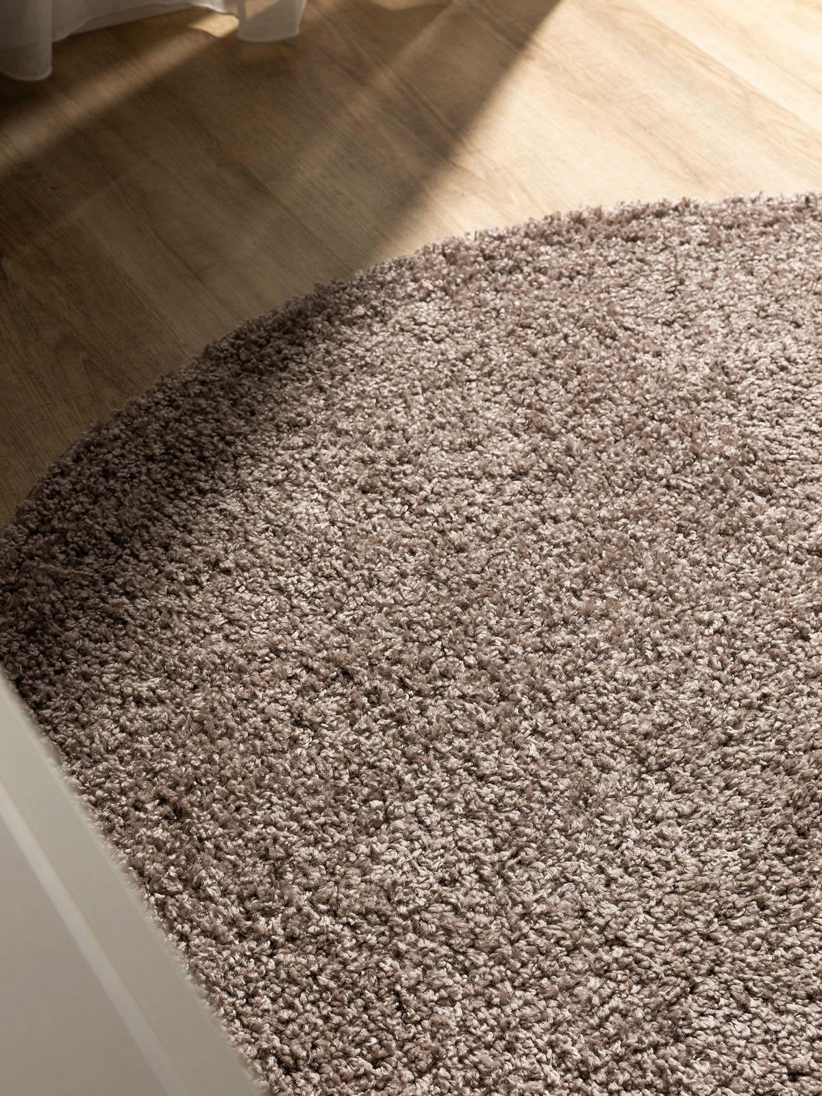 HOCHFLORTEPPICH Soho Taupe ø 200 cm rund - Taupe, Kunststoff (200/200cm) - benuta