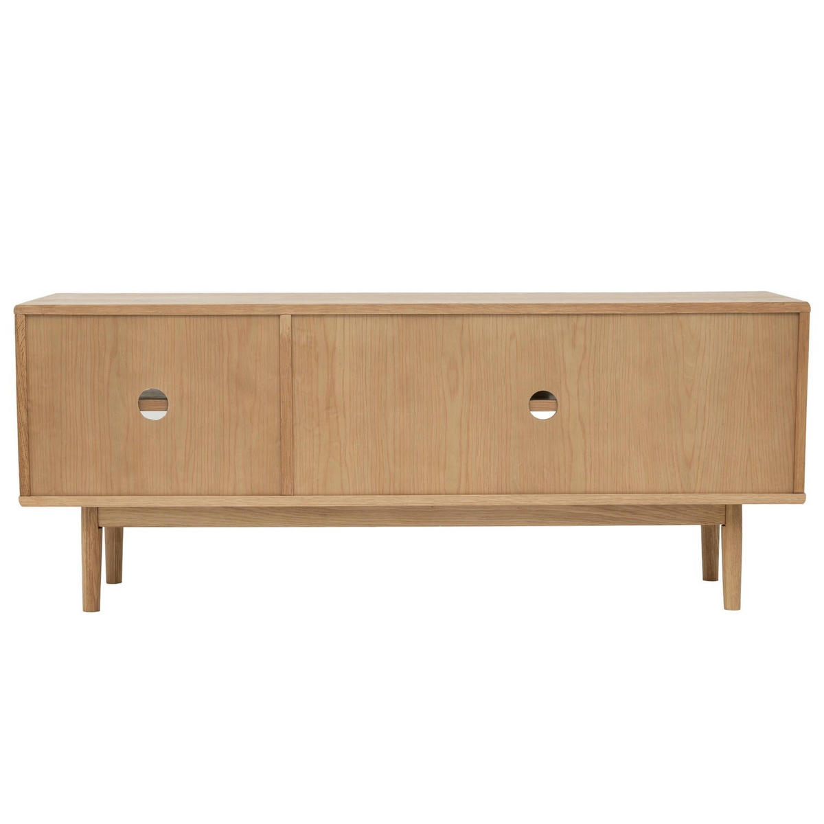 TV-ELEMENT Eiche massiv - Eichefarben/Braun, Holz/Holzwerkstoff (137/55/40cm) - Furnhouse