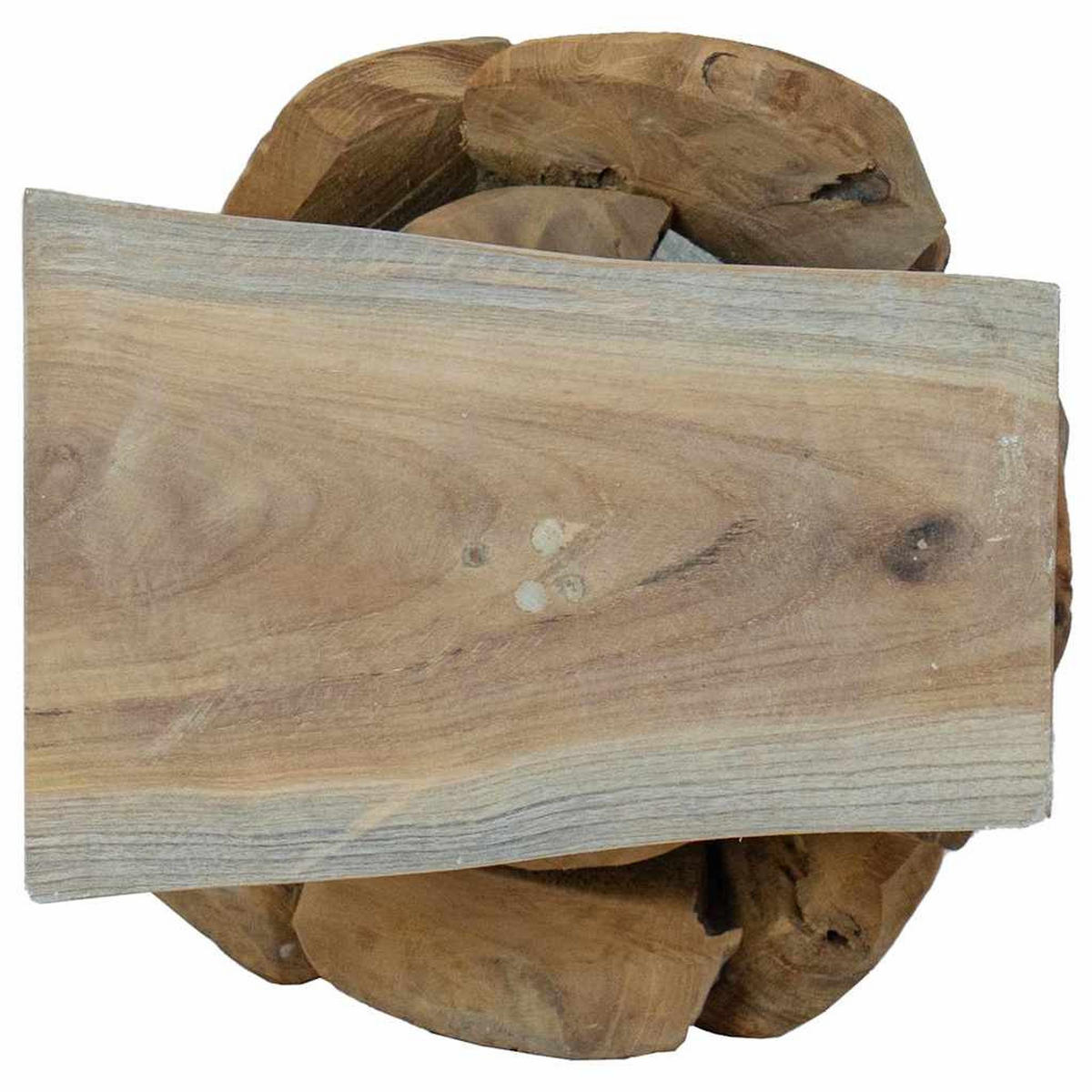 WEIHNACHTSBAUM Rustikaler 28/28/61 Cm Braun Massivholz Teak - Braun, Holz (61cm) - vidaXL