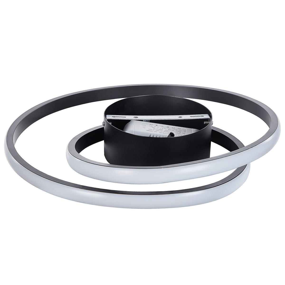 DECKENLEUCHTE Naryn 38/38/15 cm - Schwarz, Metall (38/38/15cm) - Beliani