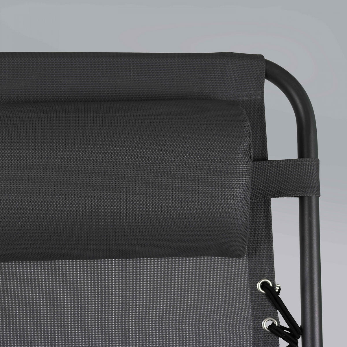 LOUNGESESSEL, Schwarz - Schwarz, Metall (160/110/65cm) - Oviala