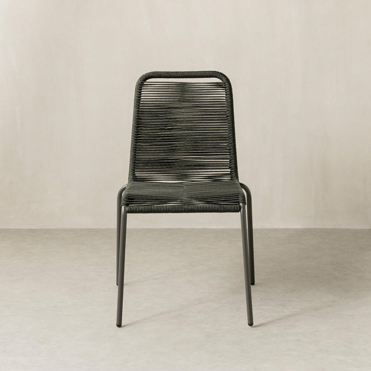 GARTENSTUHL Bowen Schwarz 54 cm x 83 cm - Schwarz, Metall (54/83/56cm) - Kenay Home