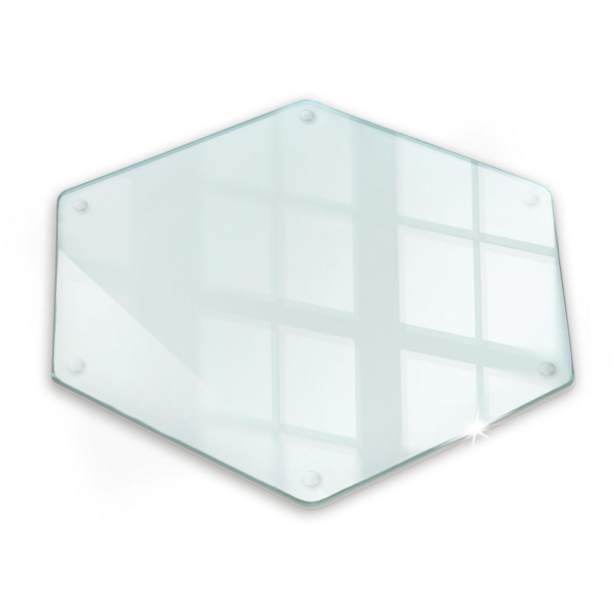 HERDABDECKPLATTE 40 cm Transparent Hexagon - Transparent, Glas (40/0.4/34.64cm) - TULUP