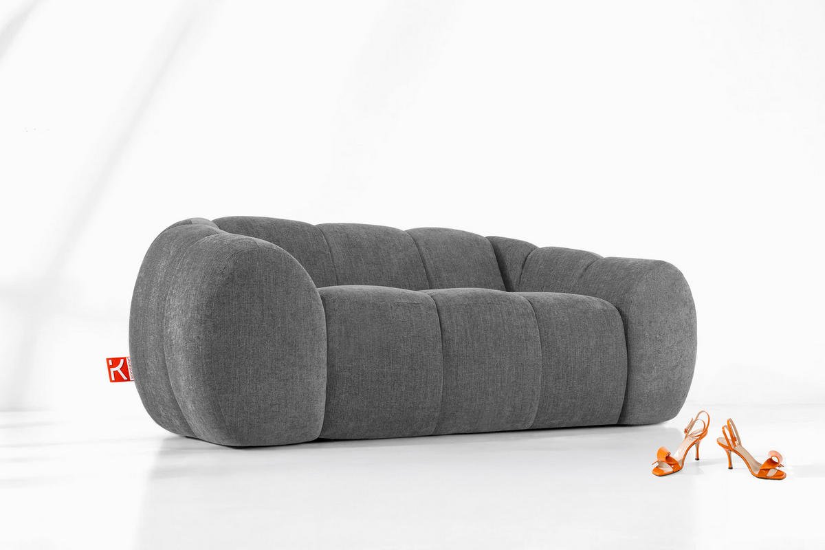 2-SITZER SOFA FLAVA, Aschgrau - Grau, Holz/Holzwerkstoff (200/76/100cm) - KONSIMO®