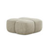 POUF Chenille Stoff Beige - Beige/Schwarz, Holzwerkstoff/Kunststoff (90/39/90cm) - Makamii
