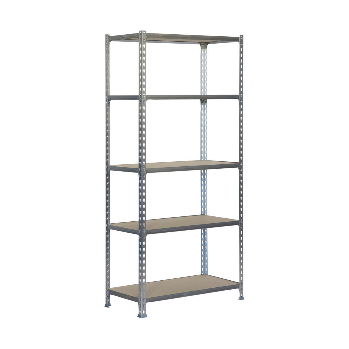 SCHWERLASTREGAL Big Muli HxBxT 200 x 120 x 30 cm 5 Fachböden Fachlast 200 kg Weiß - Weiß, Metall (120/200/30cm) - PROREGAL
