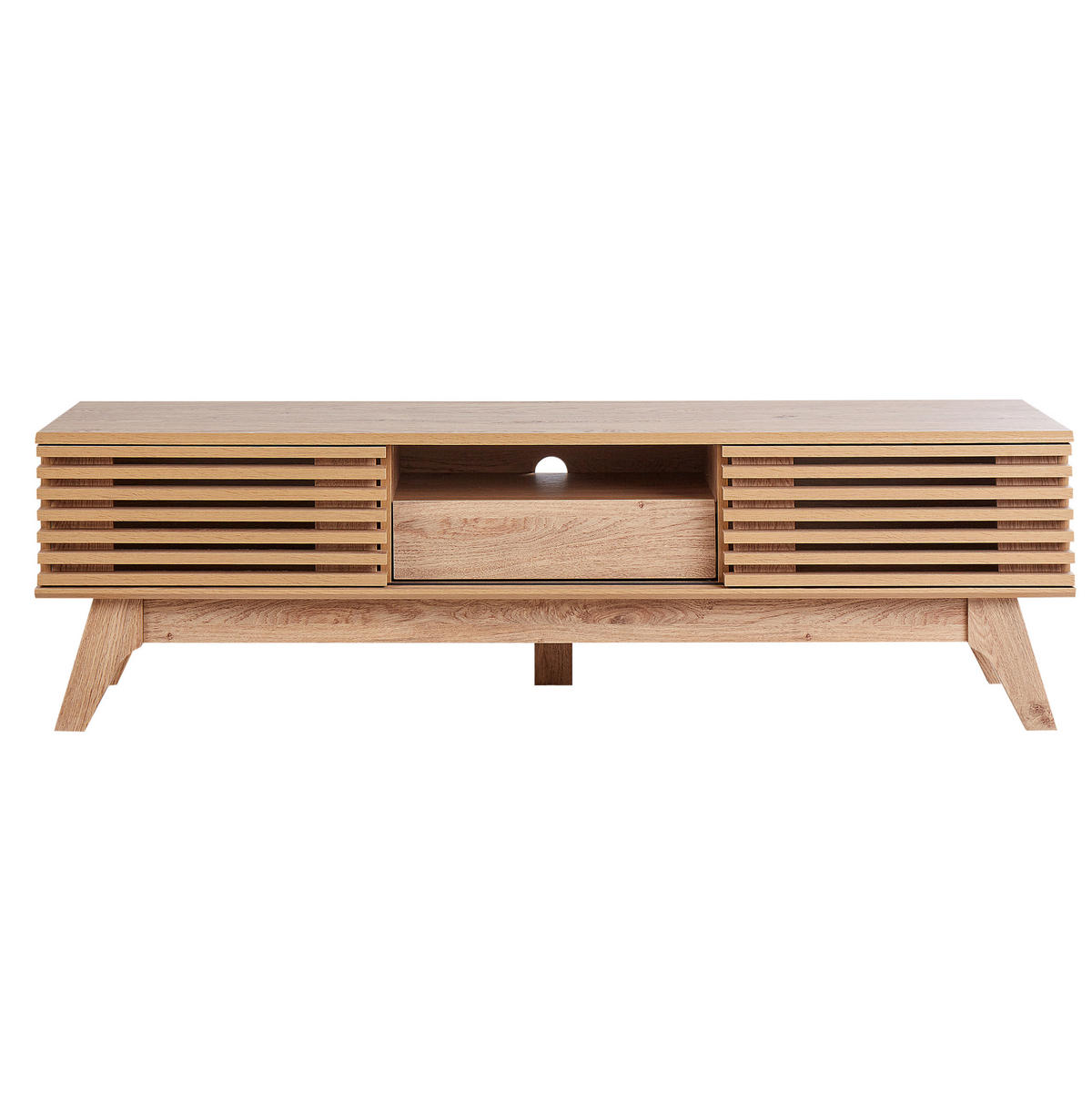 COMODĂ TV maro deschisă Detroit Ii - maro deschis, compozit lemnos (149/44/36cm) - Beliani