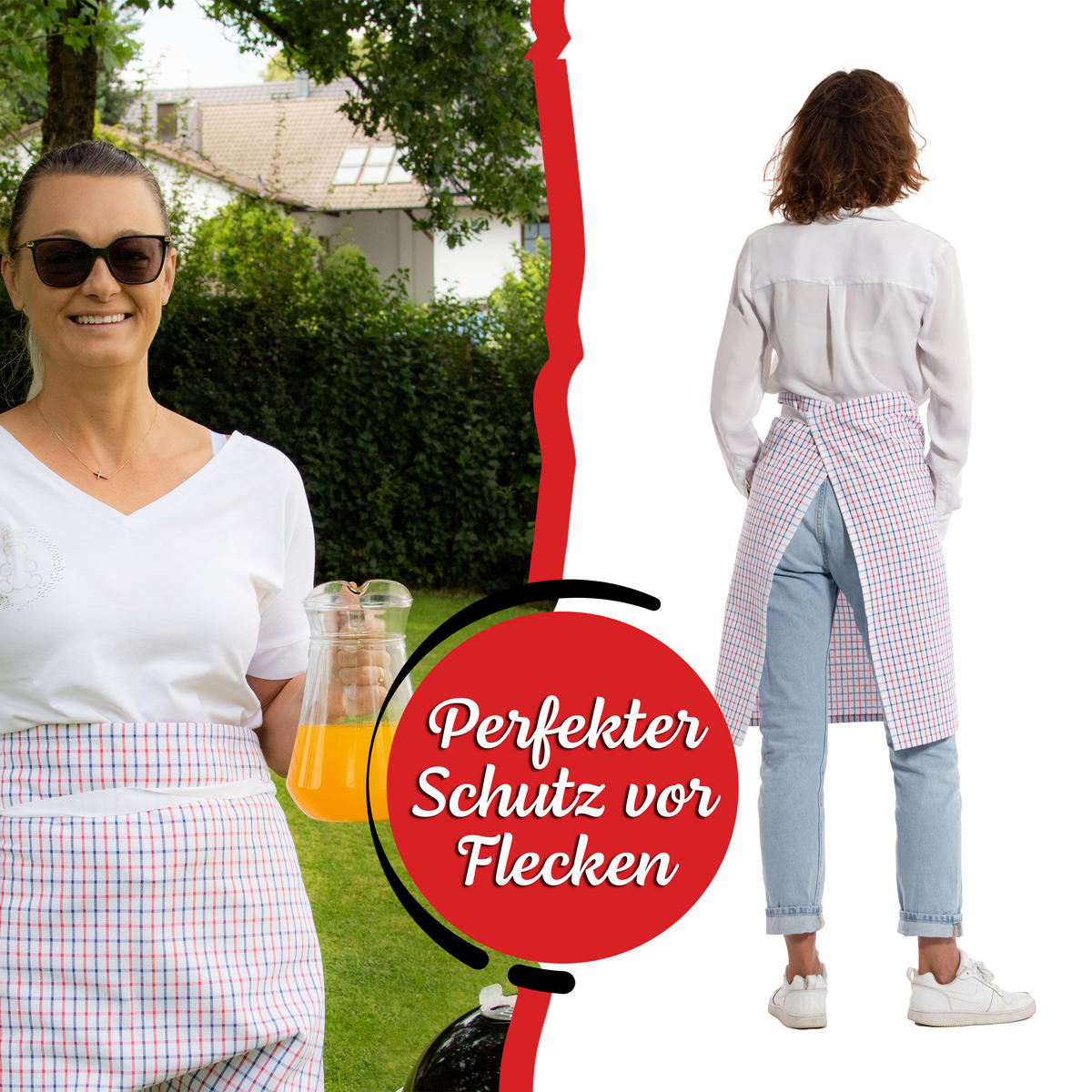 SCHÜRZE , 100% Baumwolle - Multicolor, Textil (65/84cm) - Zollner