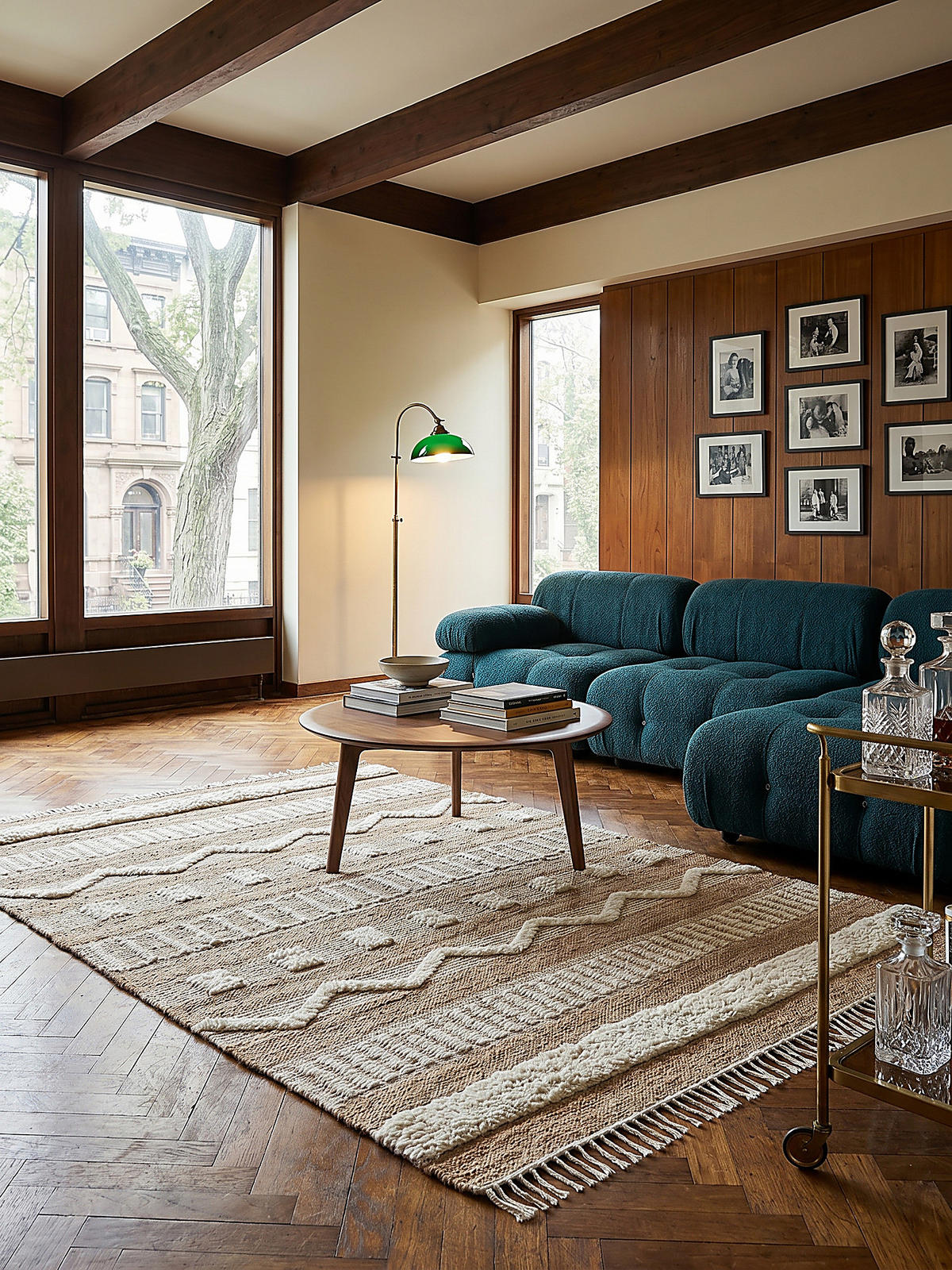 NATURTEPPICH handgewebt Jute-Wolle-Mix skandinavisch WHARFE, Braun-Beige 200x290 cm - Braun, Textil (290/200cm) - KADIMA DESIGN
