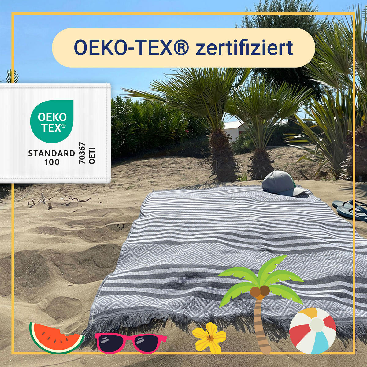 STRANDTUCH, 90x160 cm, 100% Baumwolle, Grau - Anthrazit, Textil (90/160cm) - Zollner