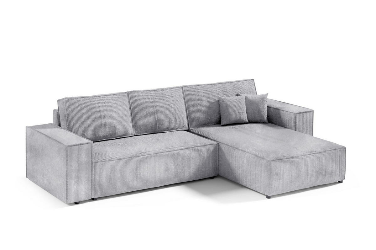 ECKSOFA mit Schlaffunktion Grau - Grau, Textil (294/185cm) - Furnisell