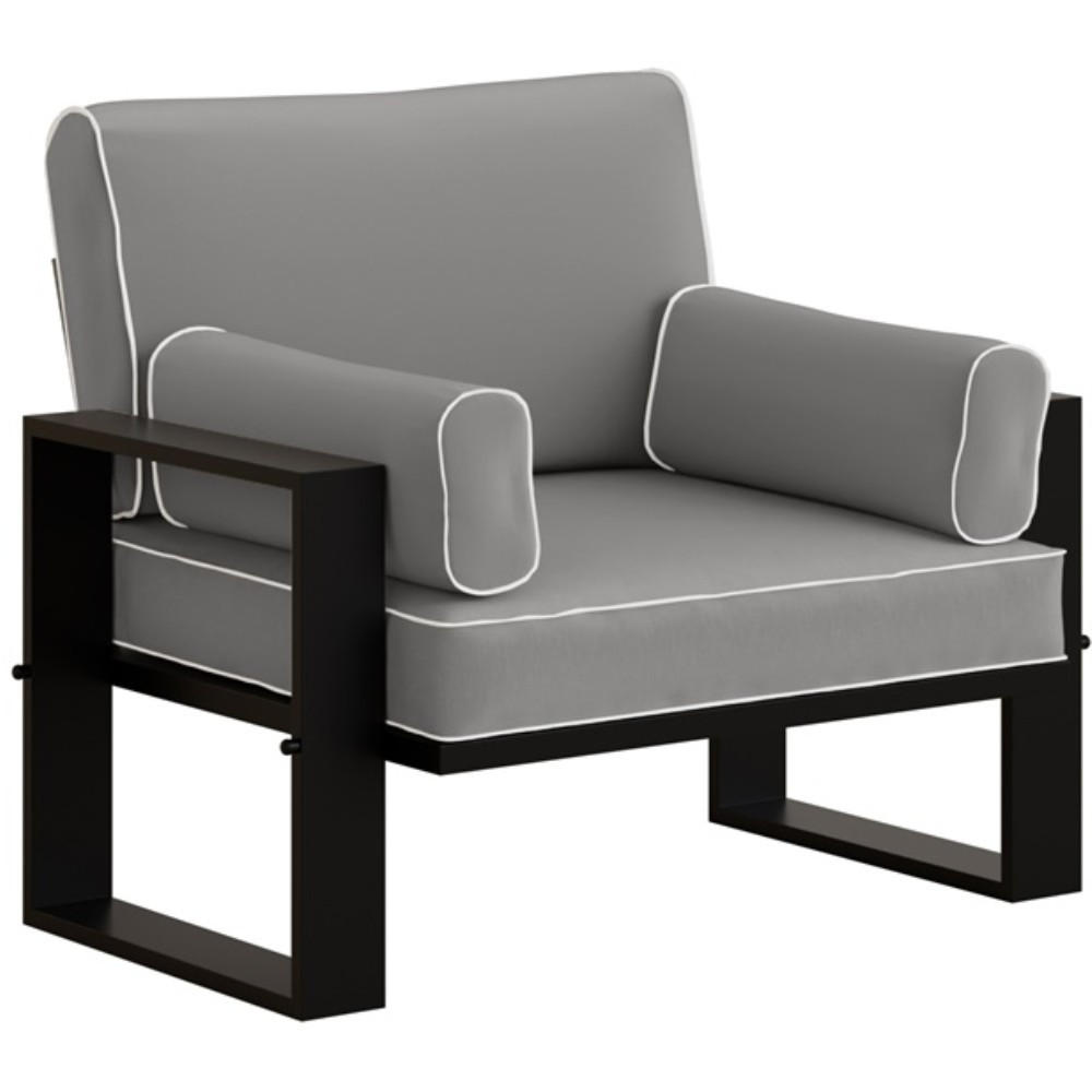 LOUNGESESSEL Verdino mit Metallrahmen anthrazit - Anthrazit, Metall (94/90/87cm) - Beautysofa