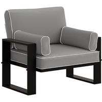 LOUNGESESSEL Verdino mit Metallrahmen anthrazit - Anthrazit, Metall (94/90/87cm) - Beautysofa