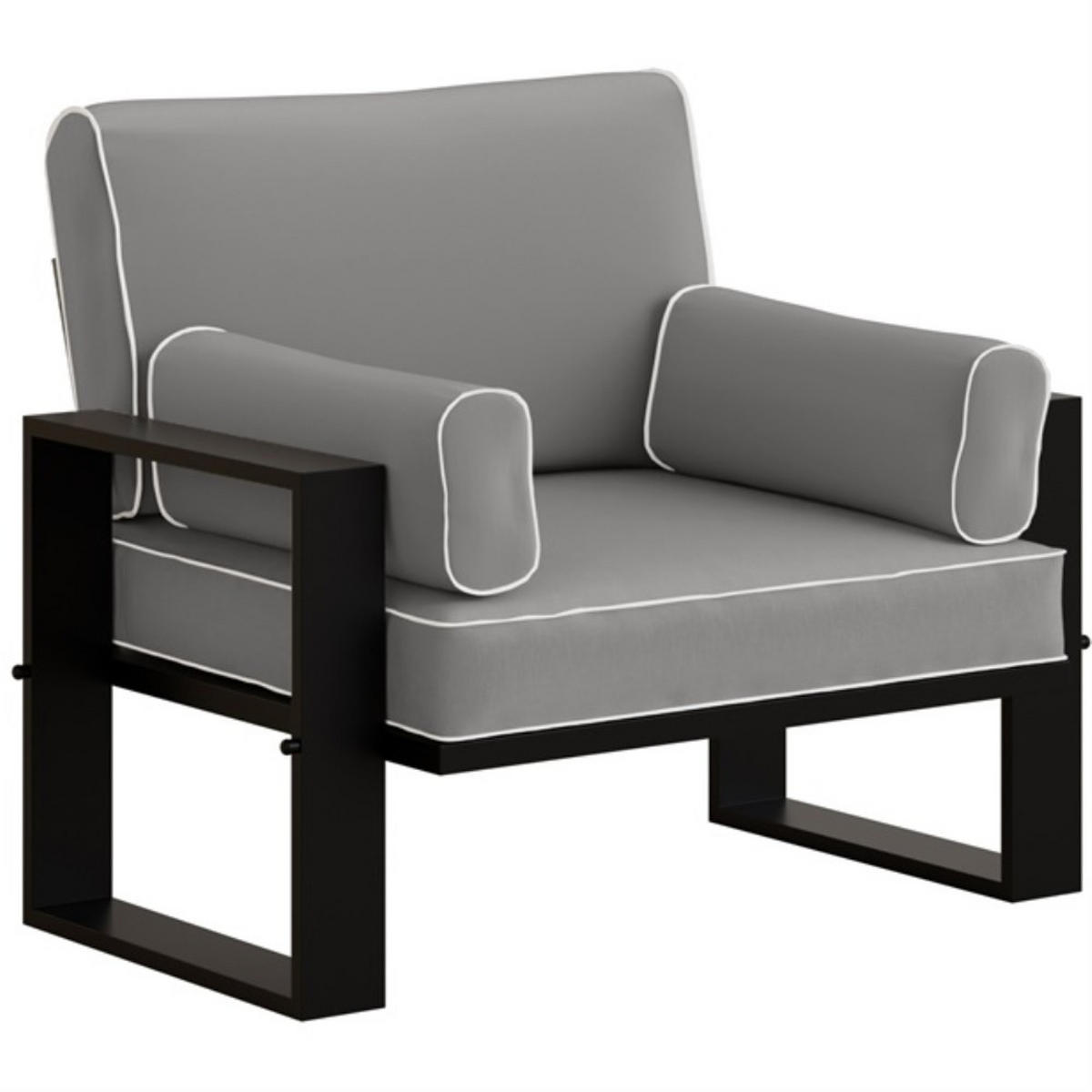 LOUNGESESSEL Verdino mit Metallrahmen anthrazit - Anthrazit, Metall (94/90/87cm) - Beautysofa