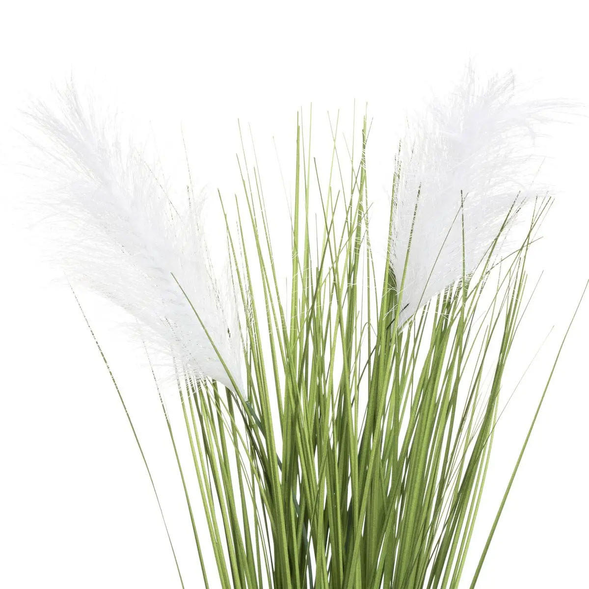 DEKO-KUNSTGRAS im Topf aus Beton 36/30/68 cm - Weiß, Stein (68cm) - Atmosphera Createur d´interieur
