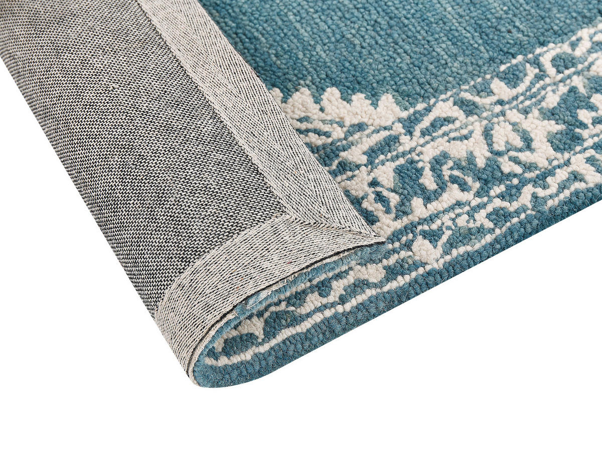 KURZFLOR-TEPPICH Gevas 230/160 cm - Blau, Textil (160/230cm) - Beliani